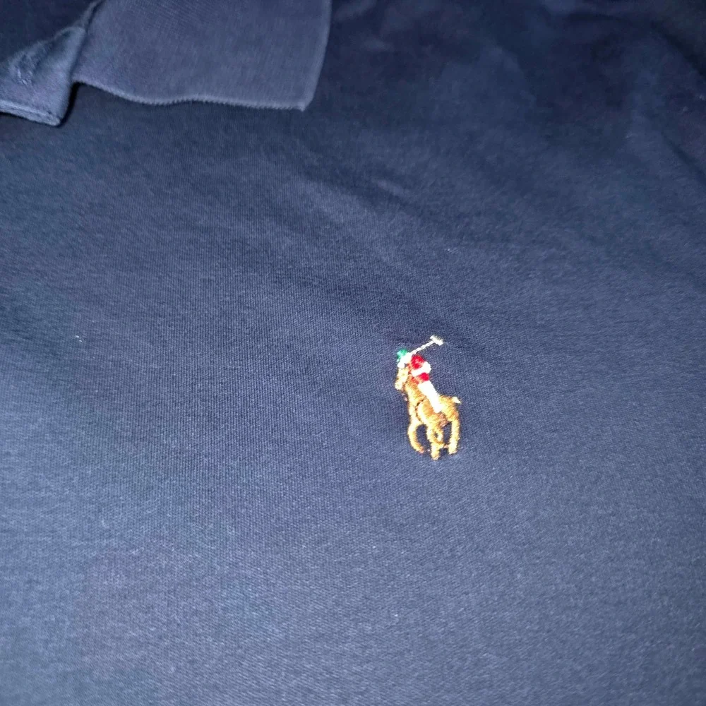 Polo Ralph Lauren Mens XL Classic Fit Navy Blue Short Sleeve Cotton Polo Shirt
